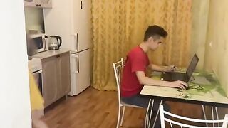 The computer broke down, so I called a friend to fix it, and he had his way with me