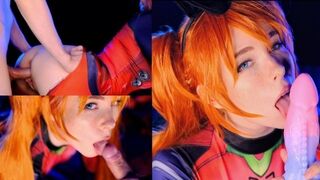 Asuka Langley is a hot slut who loves to fuck and receive cum inside her