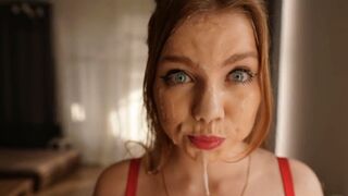 My stepsister interfered with my play, so I released a record amount of sperm on her face