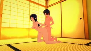 Hinata Hyuga, shy and timid, forced to fuck with classmate