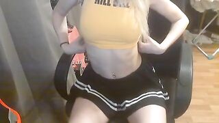 Young schoolgirl fucked hard by her boyfriend on cam show