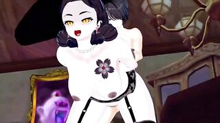 Tall vampire lady Dimitrescu fucked doggystyle in Resident Evil