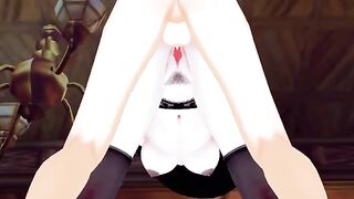 Tall vampire lady Dimitrescu fucked doggystyle in Resident Evil
