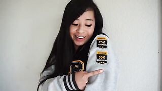 Asian-American camgirl Kaedia Lang celebrates 50K subscribers with a special video