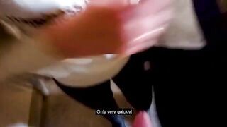 The couple fucked in the stairwell while parents were at home