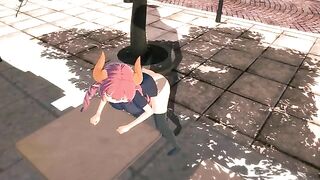 Kobayashi and Iruru have a date with an invisible guest