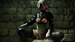 Compilation video of 2B from Nier Automata with sound - 2021