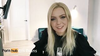 A beautiful neighbor came to visit and treated Lis Evans to a blowjob