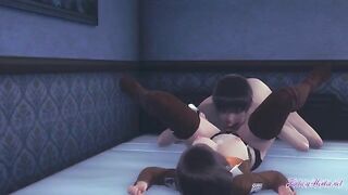Mikasa gets her pussy eaten and cock sucked in this Attack on Titan hentai