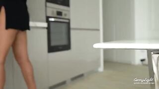 Step mom caught step son jerking off and helps him to cum quick in Part 5