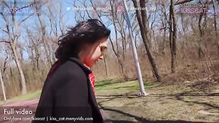 A walk in Nature ended up in a real outdoor fuck