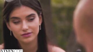 A girl cannot resist her strong desire in front of Alberto, losing control completely