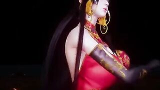 The busty queen Boa Hancock debuts in 3D animation with her long legs!