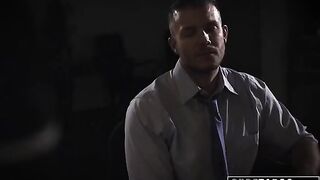 A reporter is about to expose a shady lady, but she’s got something for him