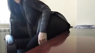 Mini Diva did a risky office masturbation which is considered as the craziest one