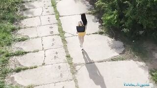 The guy spied on a beautiful babe taking a piss with his drone and fucked her