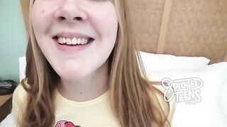 Redhead teen with freckles and red pubic hair got fucked at casting