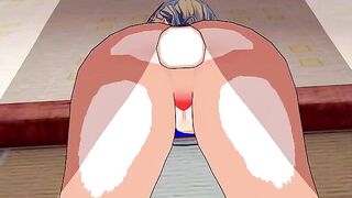 Rebecca Bluegarden gets her pussy stuffed with cock in this hentai animation