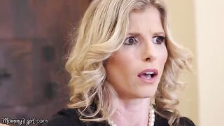 A sexy widow, Cory Chase, rubs her stepdaughter Chloe Cherry for inheritance
