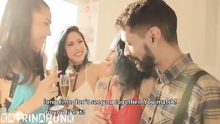 A foursome with my hot colleagues is the best party ever