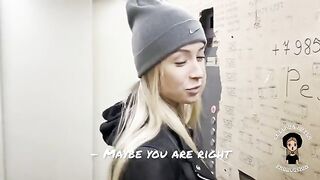 A sexy blonde fucks with her neighbor while her husband watches