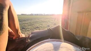 Babe fucked by her boyfriend in the camper on the road