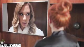 A hot mom gets her daughter's private business handled by TUSHY