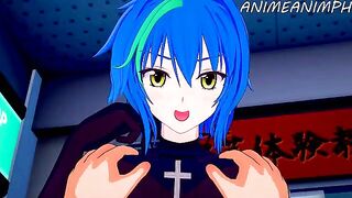 Xenovia Quarta getting fucked by a huge cock in High School DxD