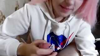 A cute girl gets distracted while reading, leading to passionate intimacy