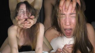 Petite college girl fucked hard by a big cock in Bleached Raw