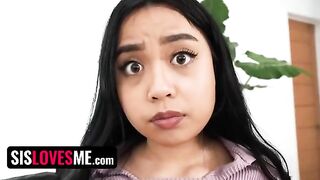 The lucky stepbrother fucked his stepsis to keep her secret