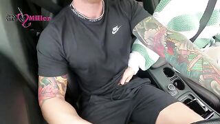 My slutty wife gave a blowjob while driving, risking it all!