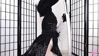 An investigation of the body of 2B android from Nier Automata series continues