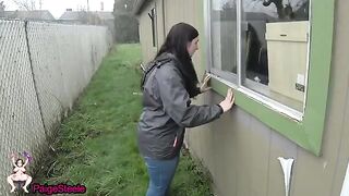 The surveyor was caught spying on the property