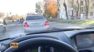 A hot MILF is having an intense encounter with a young taxi driver