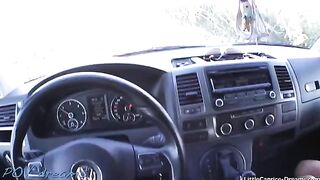 A hot chick hitchhikes and gets fucked on the way