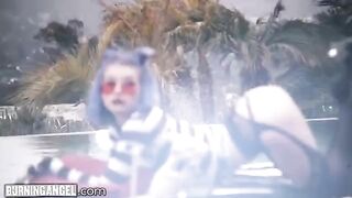 The goth princess Arya Fae gets her tight ass pounded hard in this intense video