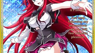 Rias Gremory welcomes her new servant in a steamy hentai JOI scene
