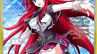 Rias Gremory welcomes her new servant in a steamy hentai JOI scene