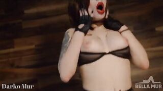 The guy with a big dick fucks tattooed slut Moxxi