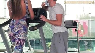 Colombian girl with a bubble butt gets picked up at the gym