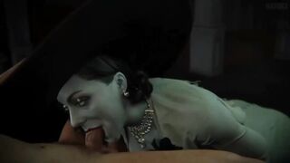 The Evil Nemesis Lady Dimitrescu gets her pussy filled with a big cock