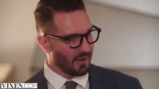 A fashion model Kylie has sex with her designer in a steamy session