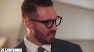 A fashion model Kylie has sex with her designer in a steamy session