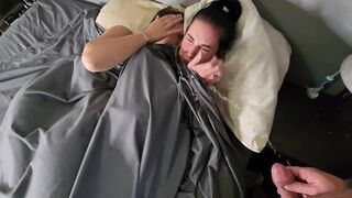 Wet pussy lesbian sex after pissing on girls in bed