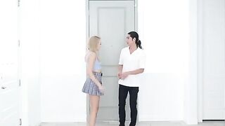 Skinny blonde Madison Summers fucked in the kitchen in a passionate, high-quality scene