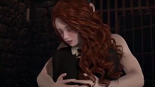 On the third floor, Harry Potter is fucking his hot teacher Hermione Granger