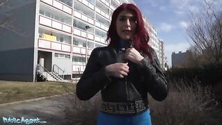 Redhead tourist gets fucked by Public Agent in the hotel for cash