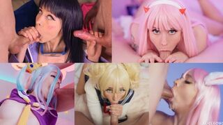 Best deep throat cosplay compilation by AliceBong