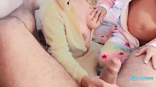 A man has sex with a pregnant woman and her husband